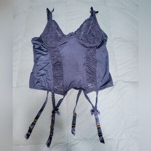 Lace Trim Bustier in Navy